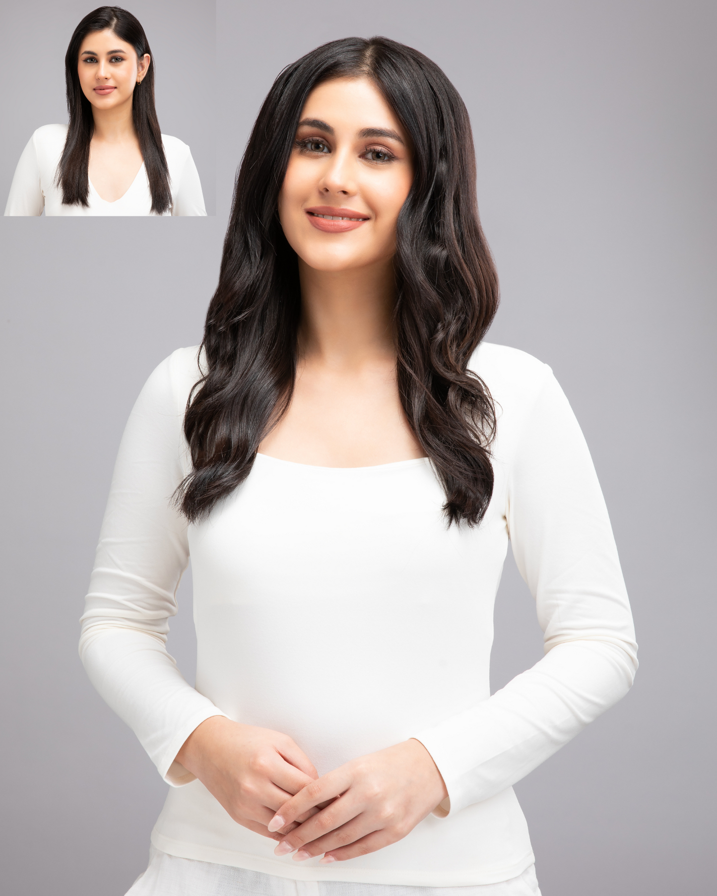 1 Clip Hair Patch Jet Black NEW