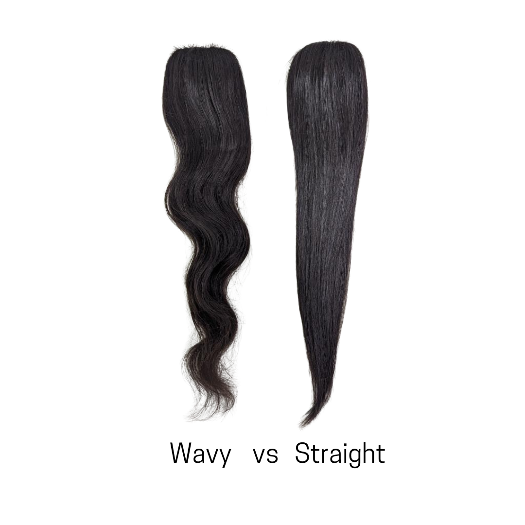 1 Clip Hair Patch Jet Black NEW