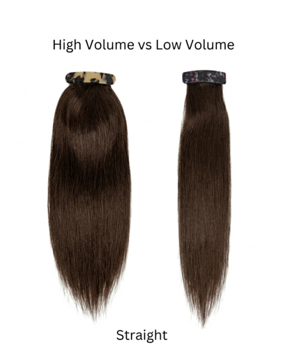 Flat Clip Ponytail Extensions Light Brown