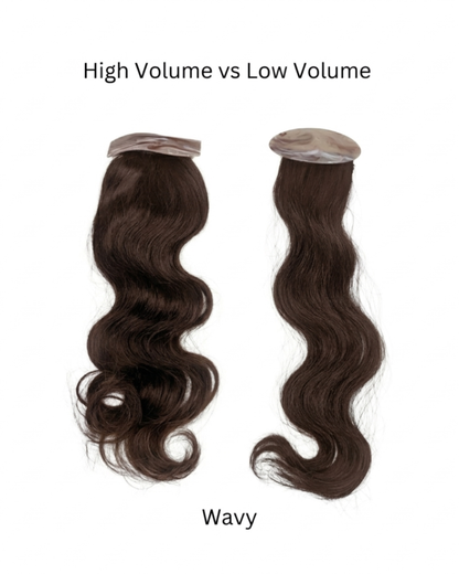 Flat Clip Ponytail Extensions Light Brown