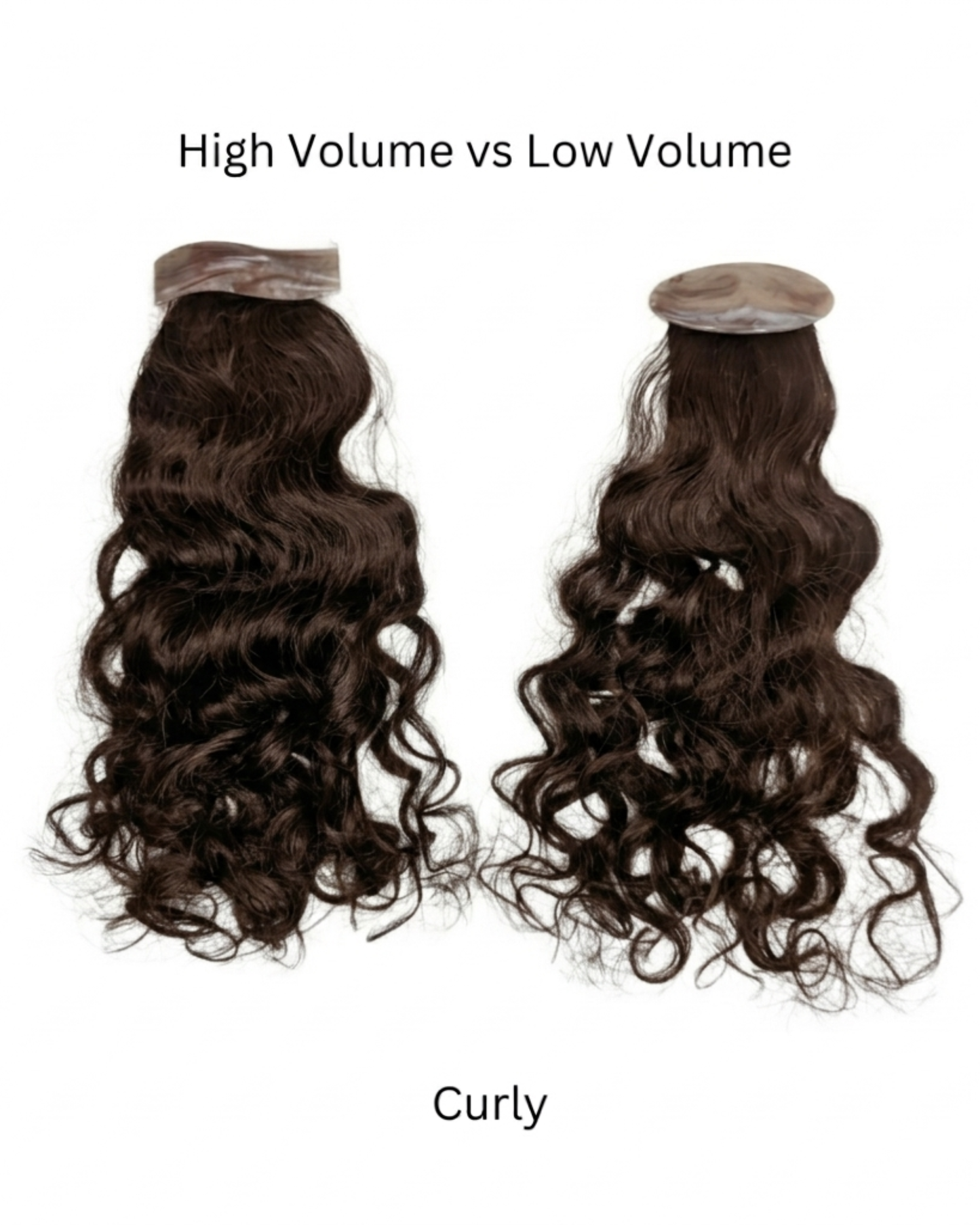 Flat Clip Ponytail Extensions Light Brown