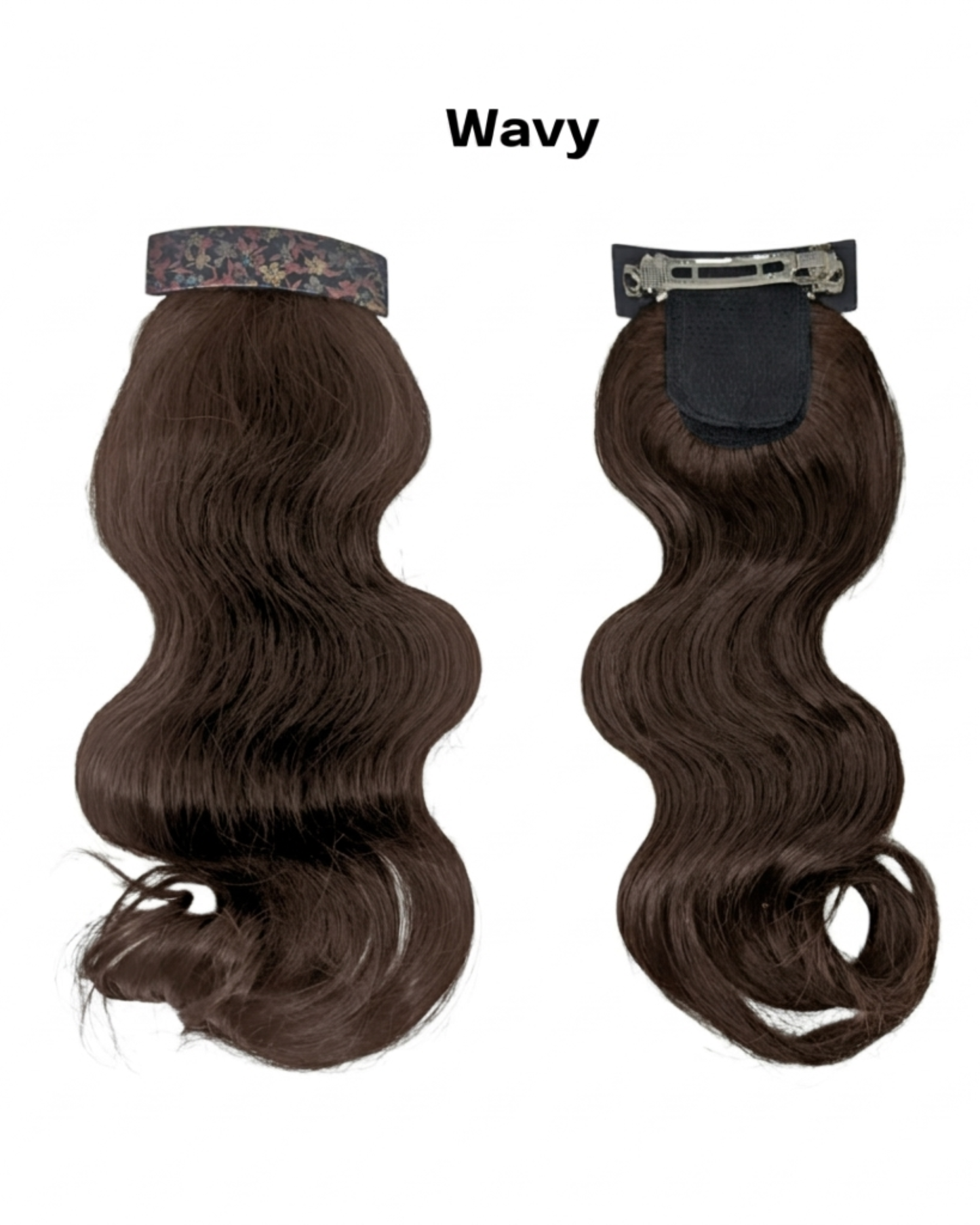 Flat Clip Ponytail Extensions Light Brown