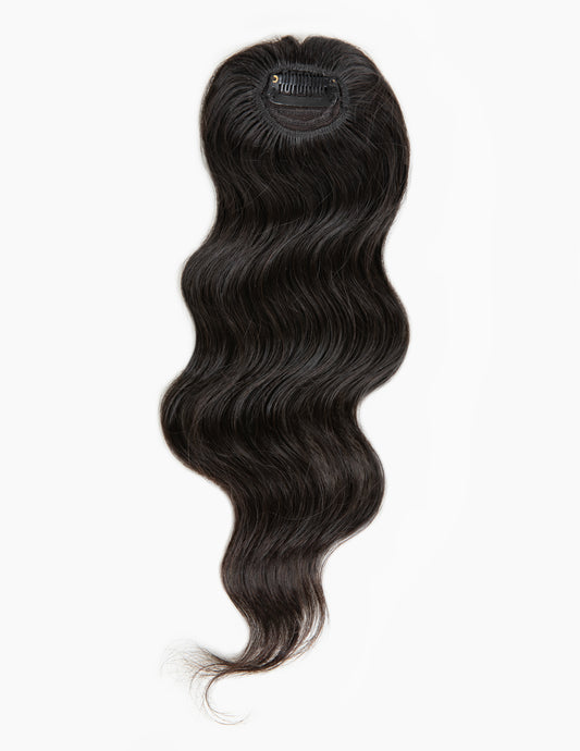 1 Clip Hair Patch Natural Black - NEW