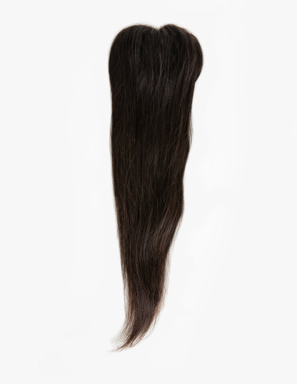 1 Clip Hair Patch Natural Brown