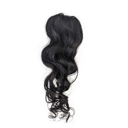 2 Clip Hair Patch Natural Brown Natural Curly