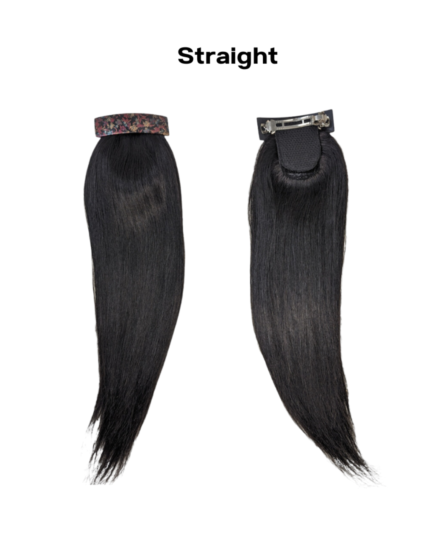 Flat Clip Ponytail Extensions Natural Black