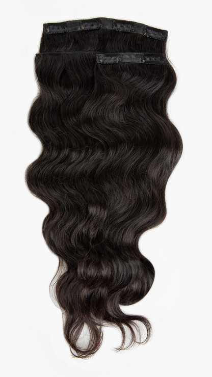 3 Set Hair Extensions Natural Black