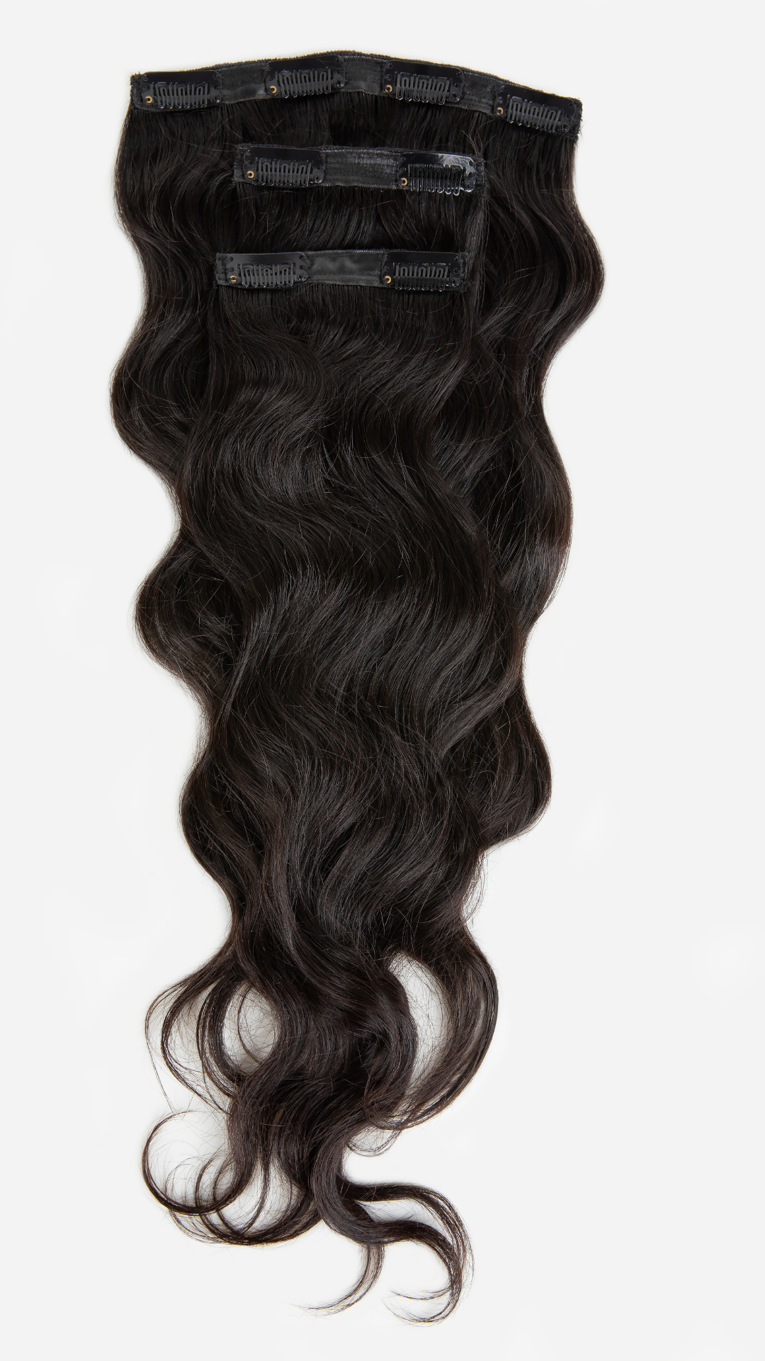 3 Set Hair Extensions Natural Black