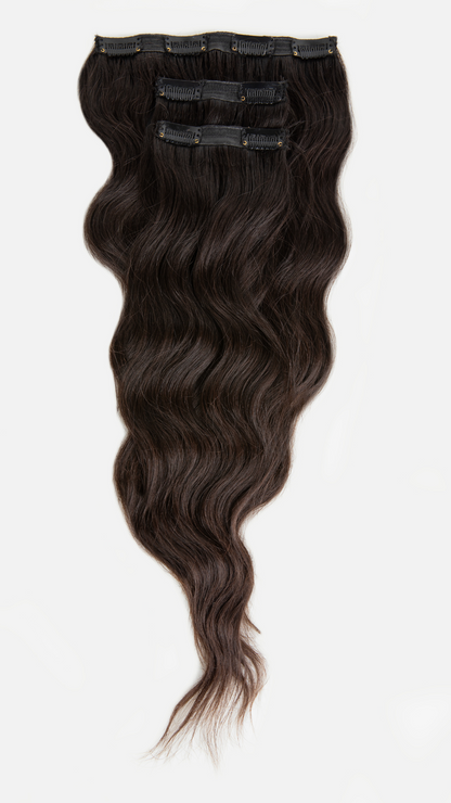 3 Set Hair Extensions Natural Brown