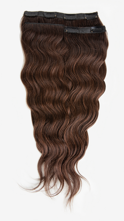 3 Set Hair Extensions Caramel Brown Balayage