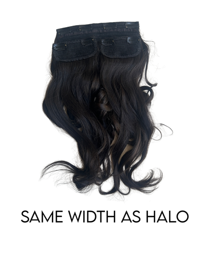 Bridal Half Halo Volumiser Natural Black For Braids, Ponytail & Open Hairstyles