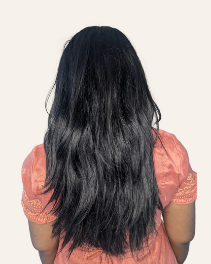 7 Set Hair Extensions Natural Black