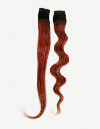 Clip on Streaks Copper Red