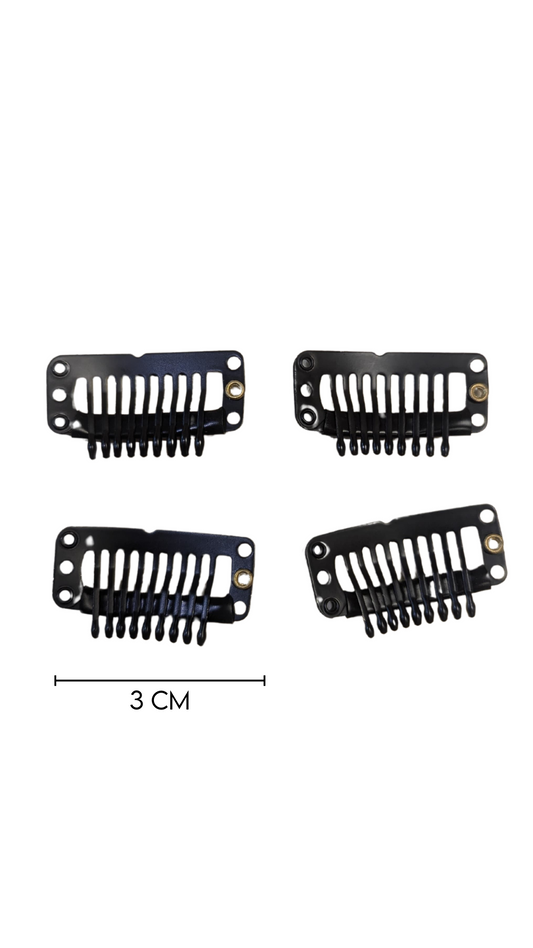 Clips for Hair Patches and Hair Extensions (Pack of 4)