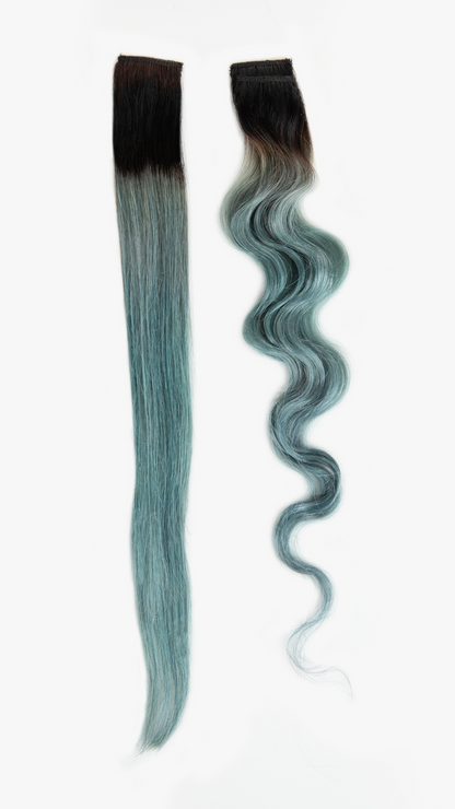 Clip on Streaks Teal