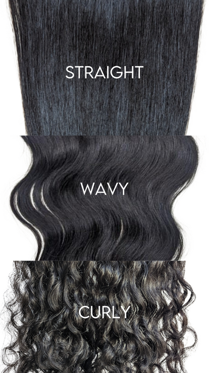 3 Set Hair Extensions Natural Black