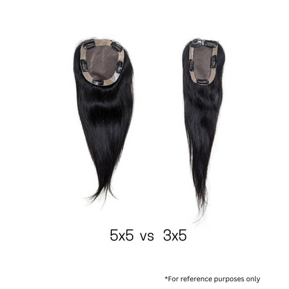 Hair Topper 3x5 Natural Black